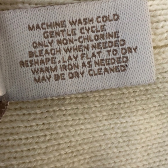 CHICO'S Size 3 - Ivory Rabbit Hair Blend Oversized Knit Sweater Tunic - Fits XL - Picture 5 of 5